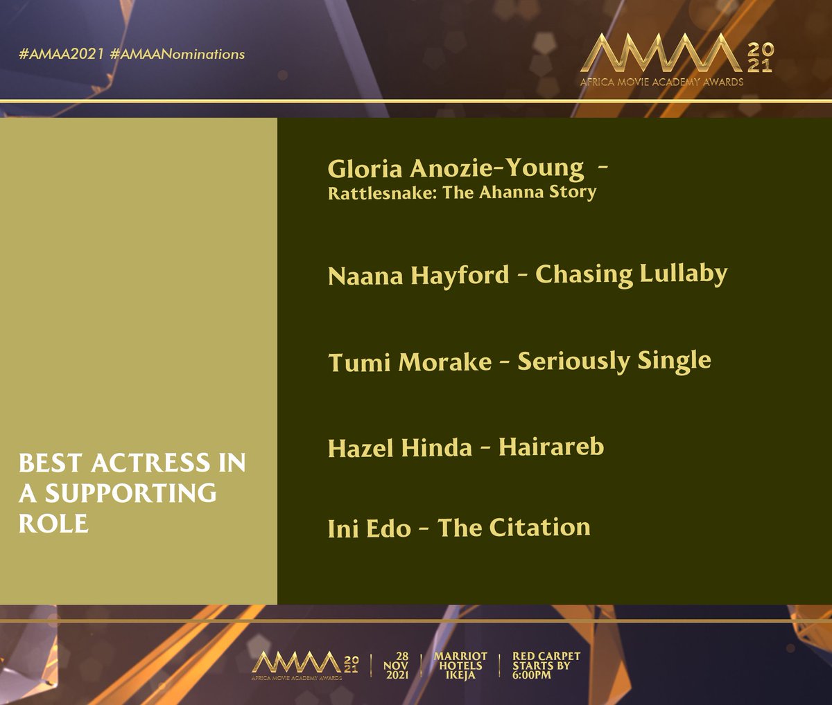 Burntoniontv's tweet photo. ICYMI @tumi_morake just bagged an African Movie Academy Awards nomination for Best Actress in a Supporting Role for her role as Noni on our @NetflixSA film #SeriouslySingle! We are definitely #TeamNoni! Congratulations Tumi! We love to see it! https://t.co/q7NXRDaNsb