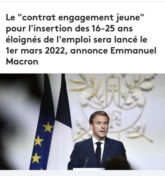 JeunesAvecXB's tweet photo. "Lancé en 2022"🤔 Macron fait campagne avec le chéquier de la France et renonce à permettre aux jeunes de réussir.

@xavierbertrand remettra tout le monde au travail. 💪👷‍♀️ Les jeunes veulent un vrai emploi, un 1er emploi, un 1er logement et de la mobilité, pas un chèque cadeau. https://t.co/BkCa5kb7WU