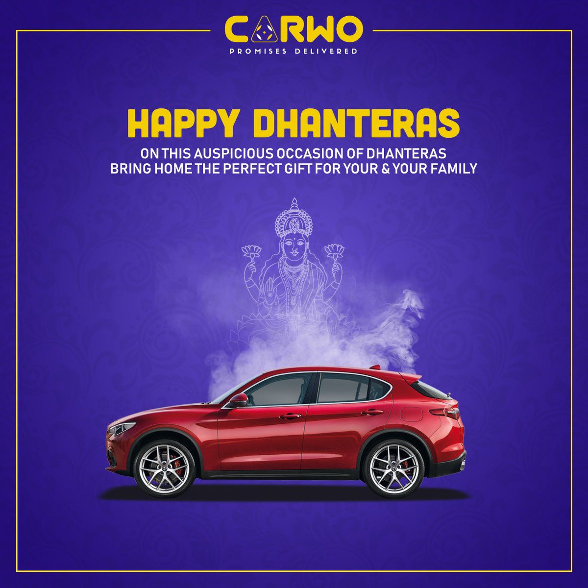 RightCars_In's tweet photo. Carwo wishes you a Happy Dhanteras!

Buying &amp; Selling pre-owned cars has never been easier :
✔️1 year warranty on engine &amp; transmission 
✔️Authentic KM reading
✔️Loan facility available 
✔️Proper checklist 
✔️After sales services 
.
Book a test drive today! https://t.co/NFRfQBJGf9