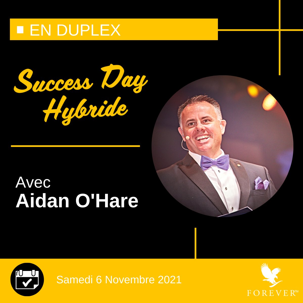 ForeverFranceHQ's tweet photo. ⭐ 𝘽𝙄𝙂 𝙉𝙀𝙒𝙎 ⭐
Very (very) #SpecialGuest ce samedi 6 novembre lors de notre SuCCess Day hybride FOREVER France !
🤩🦅 #EnModeForever #sdhybride21 #événement #business avec Aidan O'Hare 😎 https://t.co/ptrp1SDfTd