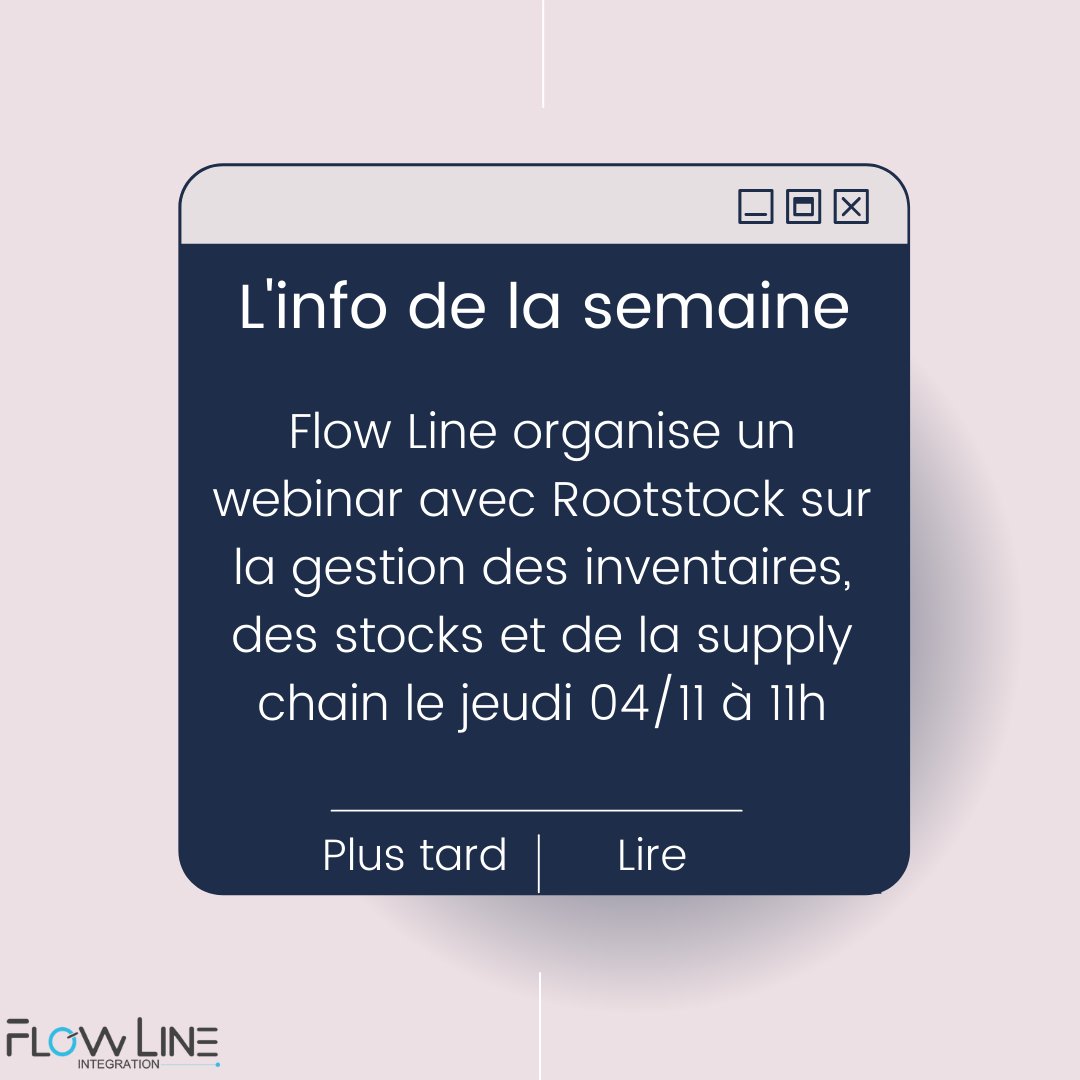 FlowLine_fr's tweet photo. Rendez-vous le 04/11 à 11h00 pour un webinar Rootstock.

Au programme :
🔹 La puissance de l'AppExchange
🔹 Le module de gestion des stocks et Supply Chain de Rootstock ERP
🔹 Les fonctionnalités de l'ERP Rootstock lors d'une courte démonstration https://t.co/aDoh9TSC4g