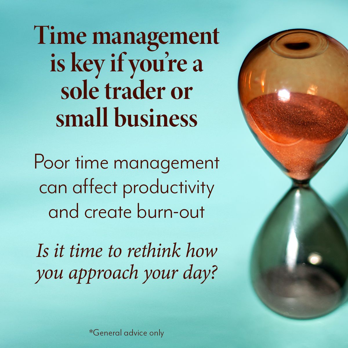 AFSNSW1's tweet photo. Time management is key if you’re a sole trader or small business https://t.co/4aAy2RlnbR