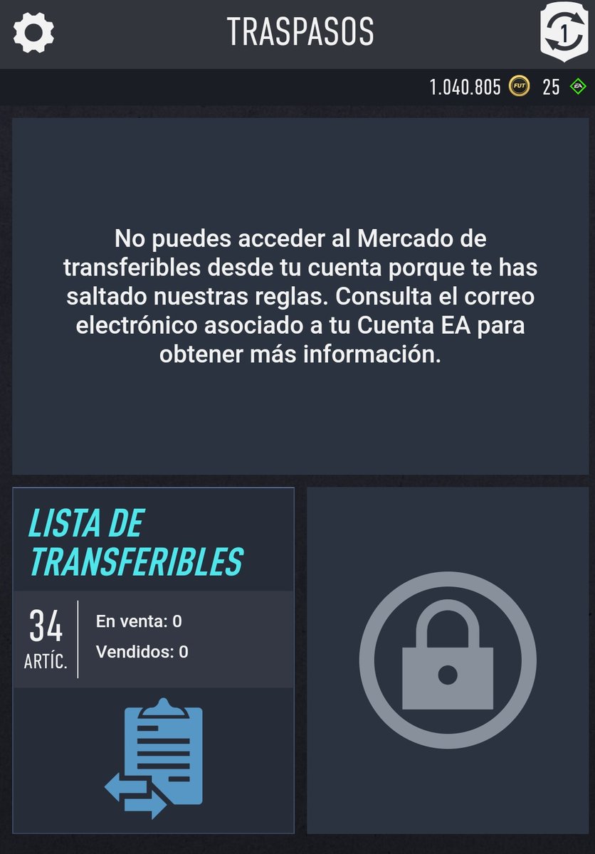 MendyFC's tweet photo. Baneado por hacer el Método Diógenes, un tradeo que llevo haciendo desde 2017 sin problema alguno. Me banean el mercado, así de una, por supuestamente distribuir monedas. Esta visto que no se puede tradear para que gastes miles de euros en fifa points.

Difusión, por favor. 🙄 https://t.co/RMvtA4HVil