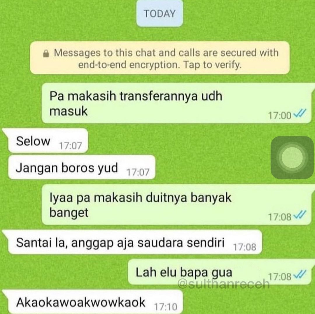 Bapak lu jadi sodara gw aja yud