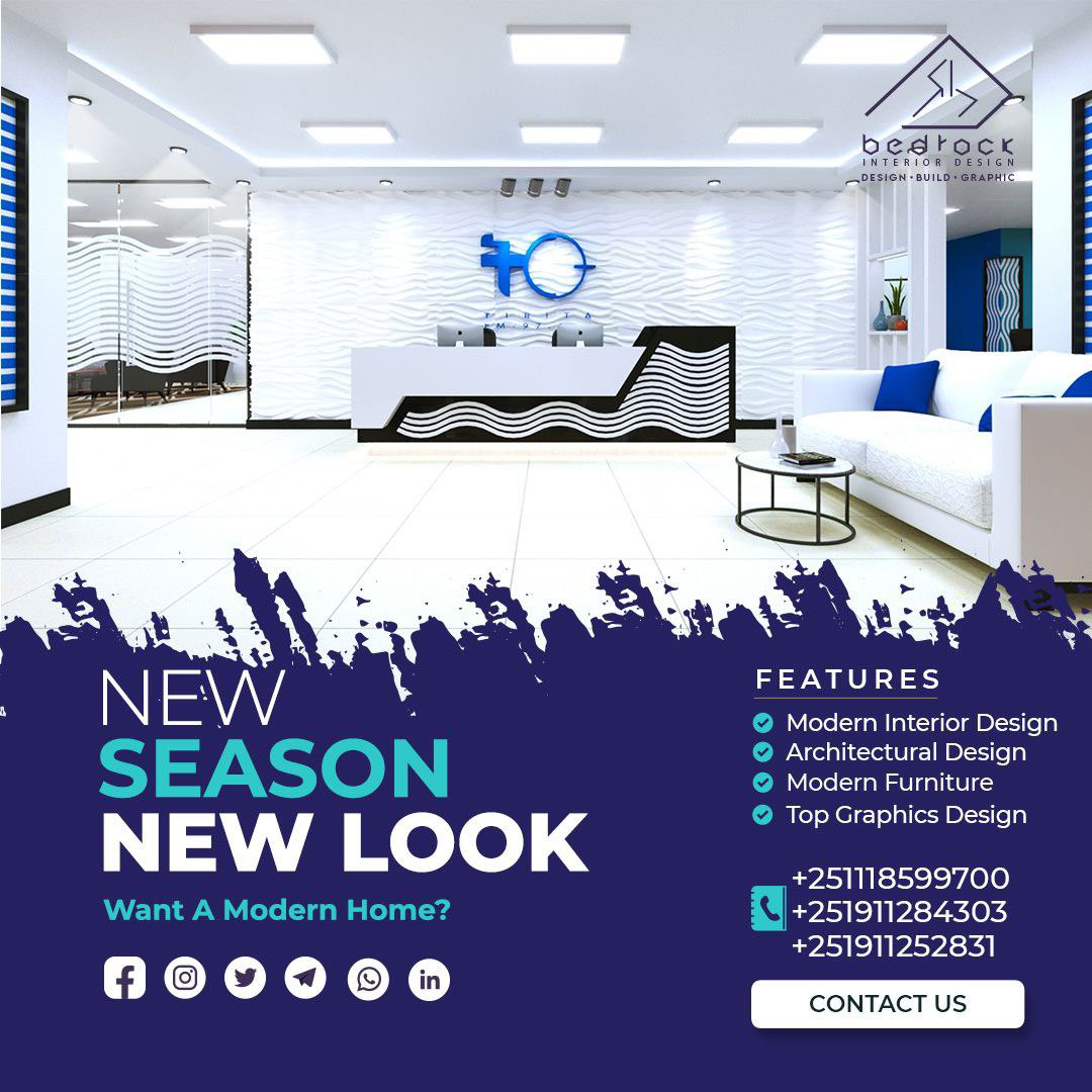 BEDROCK_INTERIOR_DESIGN 
#Designbuild #Constructioncompany #Architecturaldesigner  #branding #furnituredesign #idea #flooring #lighting  #followus 
Statement in style. Style your space. Redefine Spaces.
☎️+251911284303/+251911252831/+251118599700 
Bedrockinteriordesign@gmail.com