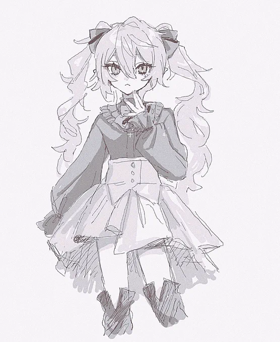 小さい頃にお母さんの着せ替え人形にされるさにゃかわいい 服は捏造 #SanyArt 
