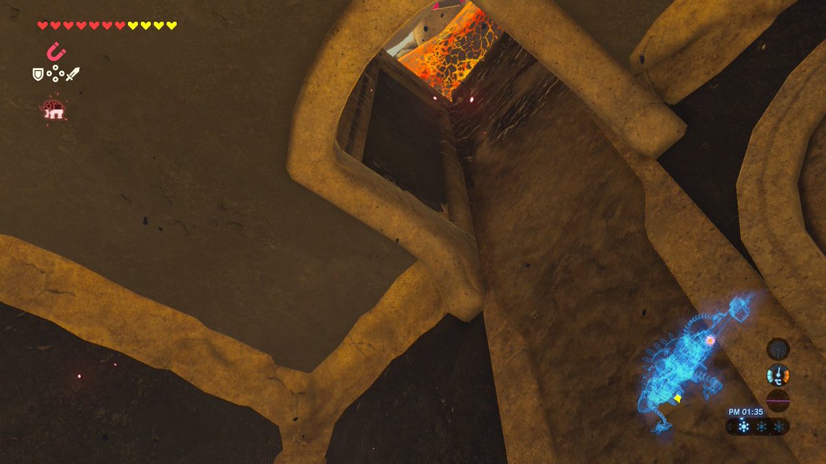 スラヨシ アンテ ポケダン空ネタバレしないでね スラヨ手記 ブレワイ たいまつを投げてかんぬきと壁を燃やす 制御端末2個目 壁を燃やして天井から降ってきた宝箱には古代の歯車が入ってた