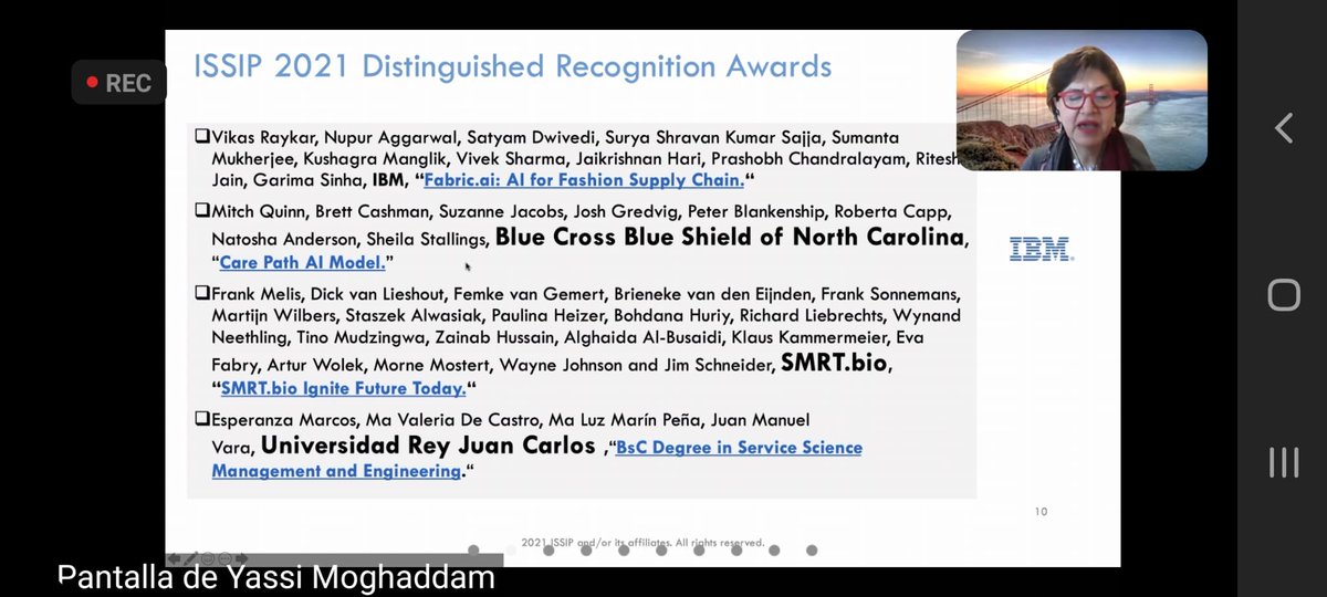 ISE_URJC's tweet photo. Really proud to receive the @ISSIP Service Innovation Award 2021 for our Degree in Service Engineering @ISE_URJC. Thanks to @IBM @MeliaHotelsInt @euleninnova for their support from the beginning and  organizations that have joined the project @BBVA @FUEONLINE @ffe_es @IFMA_spain https://t.co/6IRidSvUuy