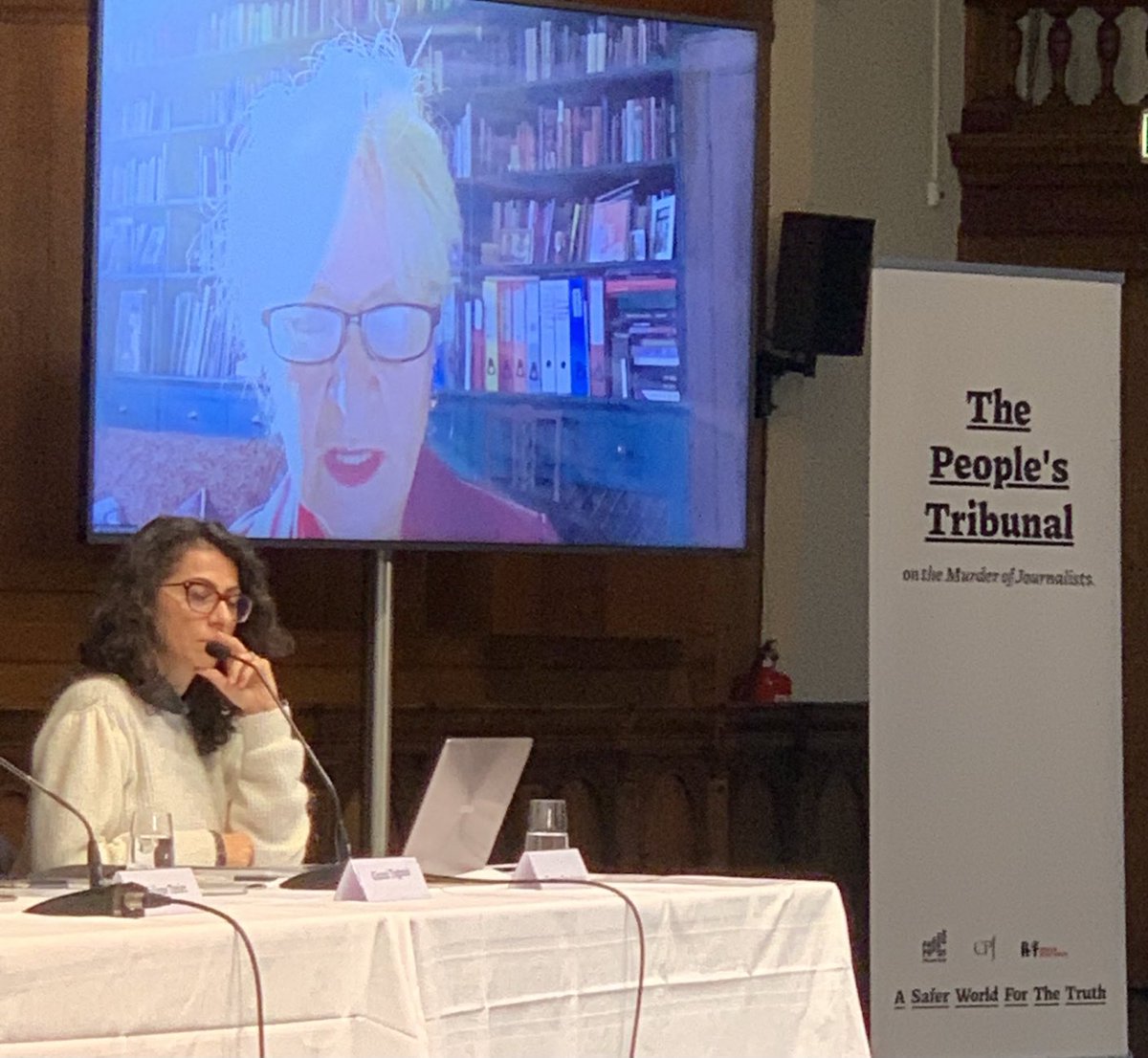 Baroness ⁦@HelenaKennedyQC⁩ criticises ⁦@narendramodi⁩ Govt for shutting down internet in #Kashmir since 2019 again and again . She condemned Taliban policies against #MediaFreedom in Afghanistan during the opening of #PeoplesTribunal at The Hague today #EndImpunity