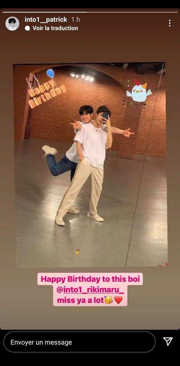 patrickfbfr's tweet image. 🔔 Instagram Update

Patrick a posté une photo de lui et Riki pour son anniversaire.

"Joyeux anniversaire à ce garçon @/into1_rikimaru_ Tu me manques beaucoup 🥳❤"

Insta : @into1_patrick
🖇 instagram.com/into1__patrick…

#Patrick #INTO1Patrick #INTO1 #YinHaoYu #Patrick尹浩宇