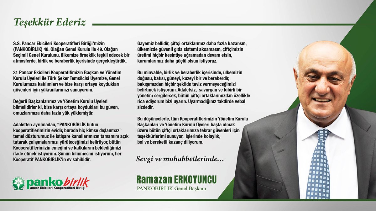 ramazanerkoyunc's tweet photo. "KOOPERATİFLERİMİZE VE ÇİFTÇİ ORTAKLARIMIZA TEŞEKKÜR EDİYORUM" https://t.co/gzXCyBJxLL