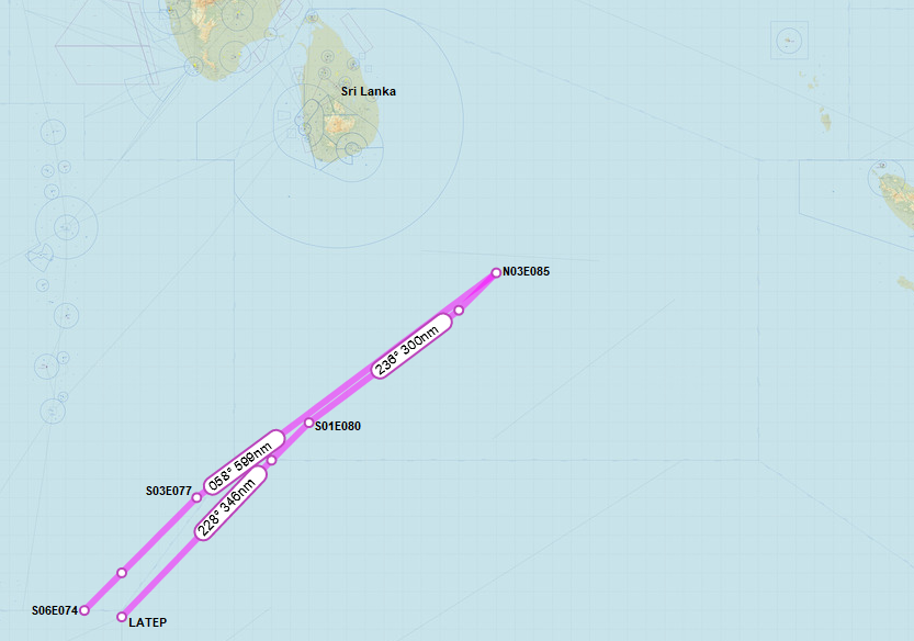 SirListenalot's tweet photo. 2 #KC135's departed Diego Garcia around 0130z on a round trip (S06E074 - S05E075 - S03E077 - N03E085 - N02E084 - S01E080 - S02E079 - LATEP) in order to refuel #B1('s) on a 379th AEW mission.
Pic shows
#AE0506 as #RAMEN21
#AE0153 as #RAMEN22
RTB at 0645z https://t.co/CvKjbjf7gP