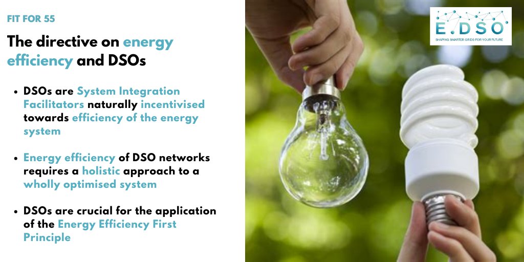 EDSO_eu's tweet image. ⚡The proposal for a recast of the #EnergyEfficiencyDirective entails important consequences for #DSOs. Check out E.DSO’s response to the public consultation on the #FF55 to see how DSOs can contribute to higher EE and #decarbonisation 🔋➡️ bit.ly/3CuAiLg