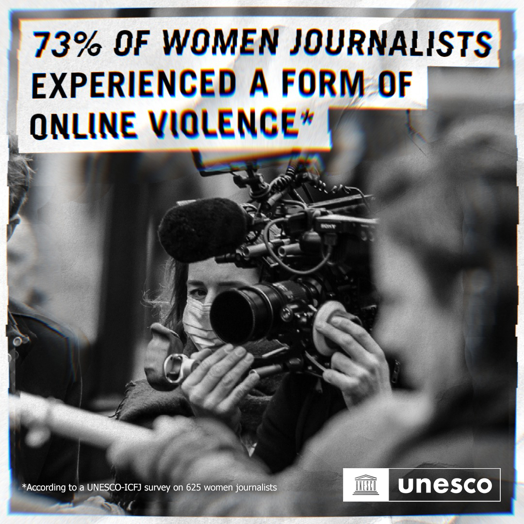 amanpour's tweet photo. Women journalists are disproportionately targeted with violence online.

Every threat against a journalist is a threat against freedom.

Today is International Day to #EndImpunity for Crimes against journalists.

https://t.co/AjbHoqvsnH #ProtectJournalists @UNESCO https://t.co/1oab3dRpDt