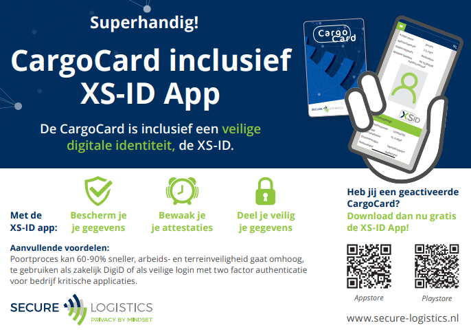 Cargo_Card's tweet photo. Weten wat er jouw CargoCard staat? Download dan nu de XS-ID App. Deze App is gratis voor iedereen met een actieve CargoCard #CargoCard #TLN https://t.co/EGQWsAgpfV