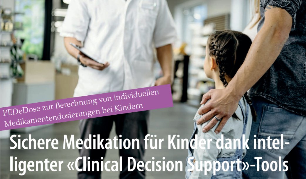New article in the #pharmaJournal (Oct 2021) about #drugsafety in #paediatrics and about the responsibility of #pharmacists. Thanks to intelligent #CDS tools, errors in prescription validation can be prevented.
pedeus.ch/fileadmin/Medi…
pedeus.ch/fileadmin/Medi…