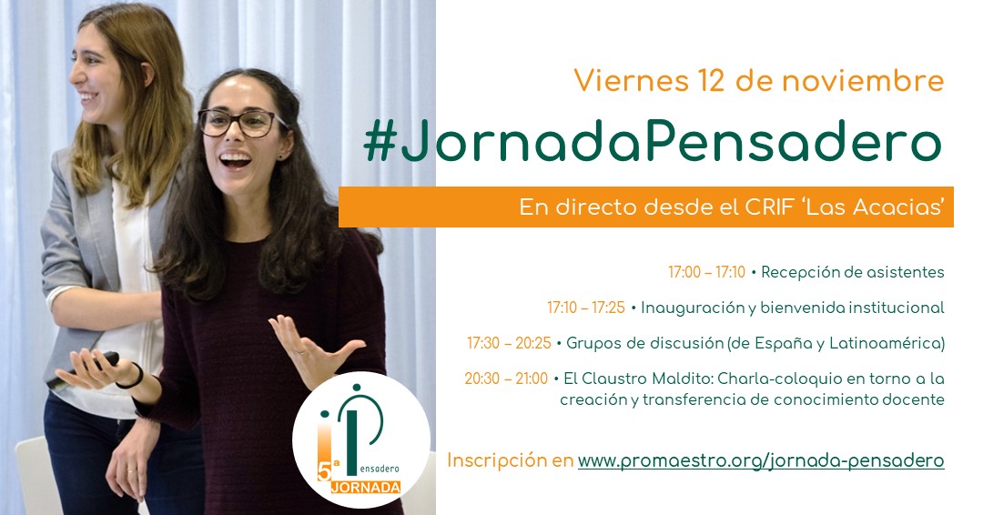 FundPromaestro's tweet photo. Descubre los grupos de discusión de la #JornadaPensadero: #LetraMaestra, #InnovaSostenible y #EduReto, con prácticas de España, Argentina, Colombia y México. Inscripción gratuita (online o presencial) en https://t.co/loL0qB5Lut. El 12/11 a las 17:00... ¿Te lo vas a perder? 👩‍🏫😎 https://t.co/9awDovmOLF