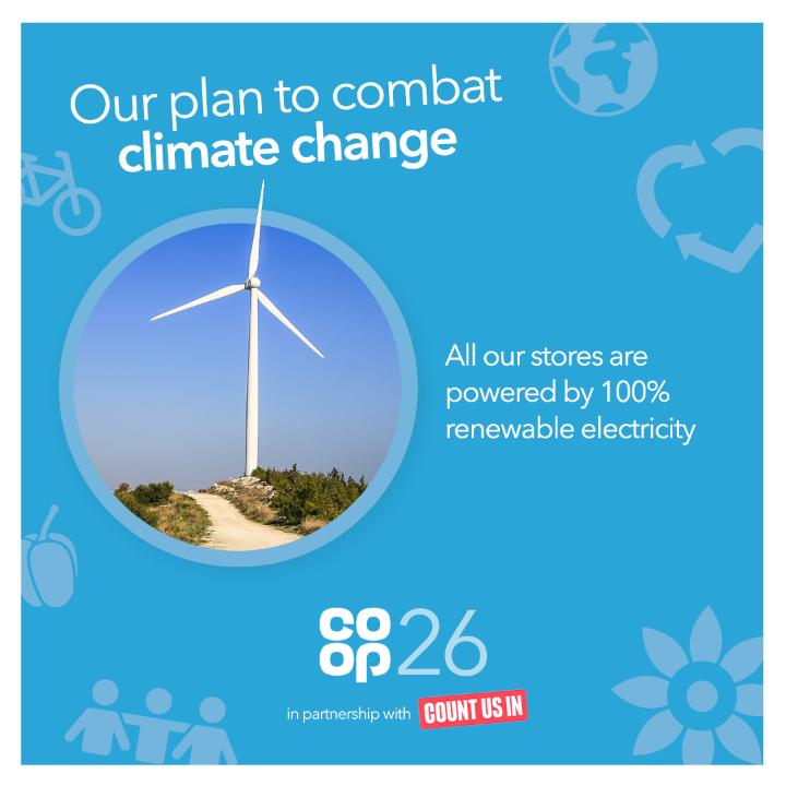 Rreeves69's tweet photo. Did you know that all of @coopuk's stores are powered by renewable electricity?️💡 #Coop26 #ItsWhatWeDo

You can see more on Co-op's commitment to combat climate change here https://t.co/3gxHaPiqaV https://t.co/5dn5QFy8Qk
