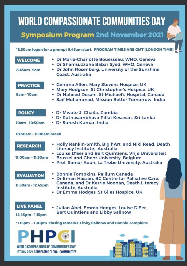 saifsabil's tweet image. Presented ‘Bereavement Companionship Program’ at the global symposium organized on the world compassionate communities day.This is a 15-hour Course in #Bereavement Companionship to help communities  build capacity to support members during #death, #bereavement &amp;amp; #grief! #PHPCI