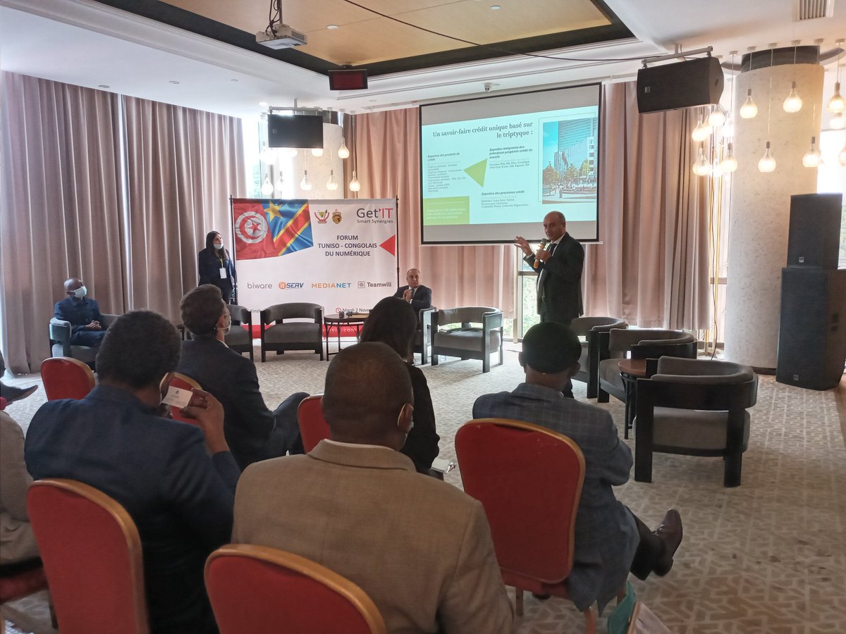 RanRdcOfficiel's tweet photo. #RANRDC participe à la Ière édition du Forum Tuniso-Congolais sur le #numerique organisé à #Kinshasa par Get'IT. #NumeriqueRDC @TUNumerique @_TunisieTelecom @OrangeTN @LaPresseTunisie @RmiliAdel @Deloitte @RNumerique #ForumNumTunisRDC @Orange__RDC @Afronumerik @MedianetGroup https://t.co/QZDZG77po8