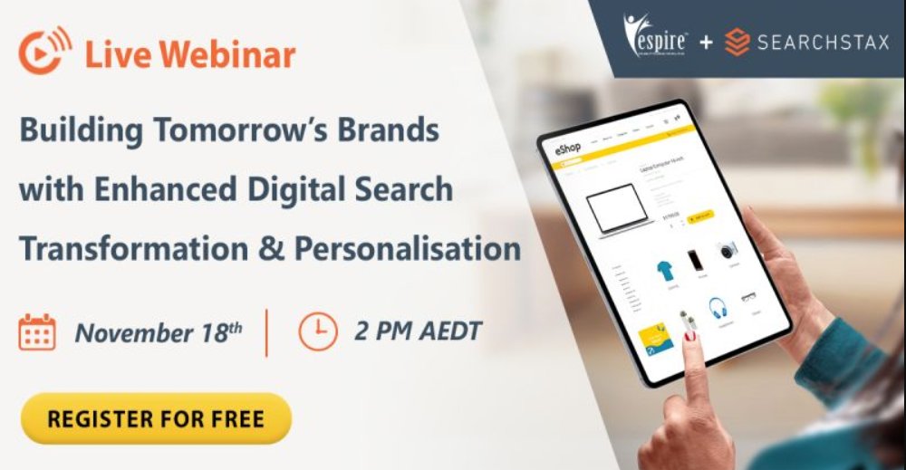 SearchStax's tweet image. We&apos;re partnering with @EspireInfolabs to deliver a webinar &quot;Building Tomorrow’s Brands with Enhanced Digital Search Transformation &amp;amp; Personalisation&quot;. 

Register at  hubs.li/H0-50jf0

#customerexperience | #brandexperience | #searchexperience | #CX | @SearchStax