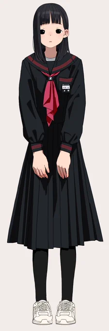 赤ライン・赤スカーフの紺セーラー服が制服の中学校
①小鹿野町立長若中学校(埼玉県)
②西目屋村立西目屋中学校(青森県)
③七戸町立榎林中学校(青森県)
④五ヶ瀬町立三ヶ所中学校(宮崎県) 