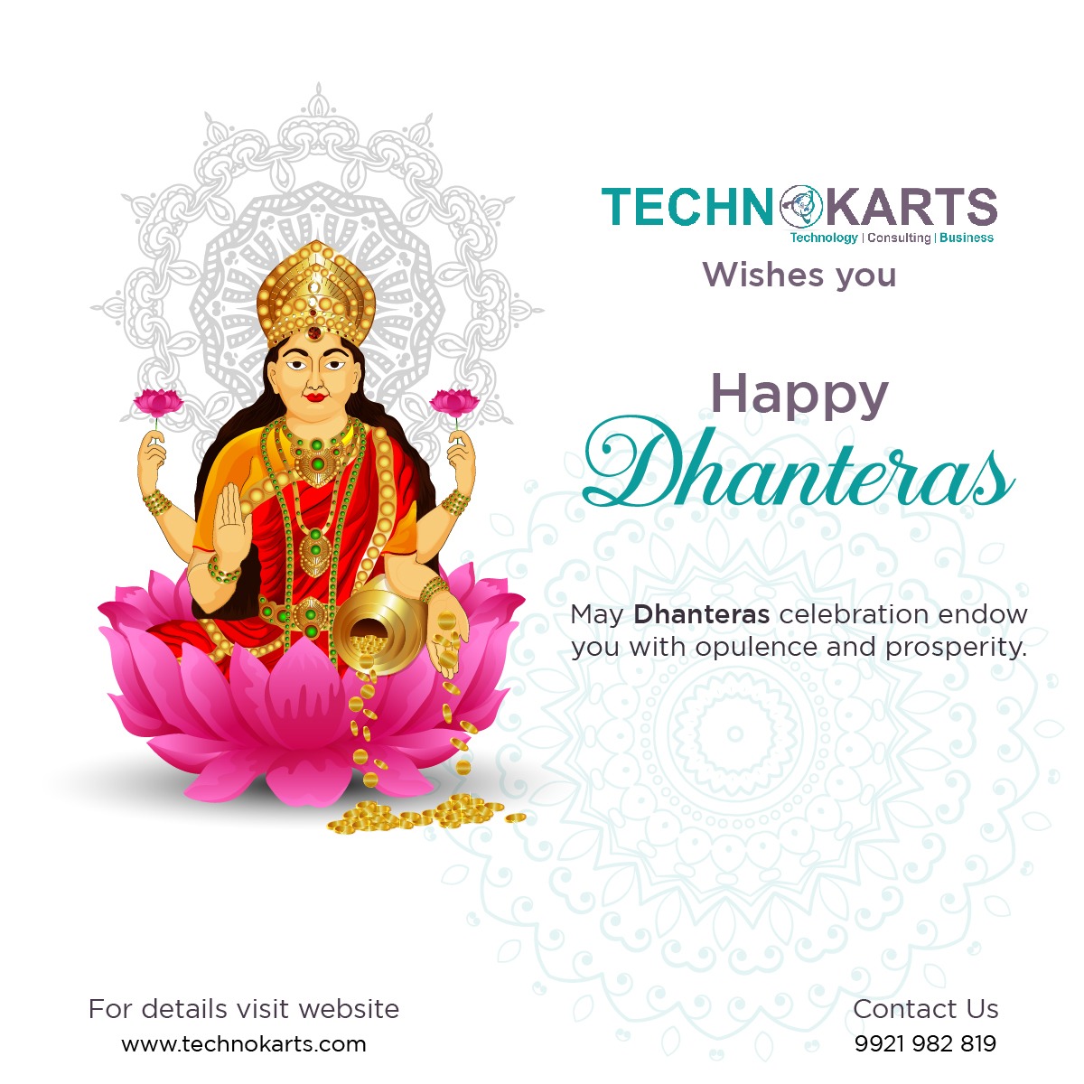 technokarts's tweet photo. Wishing a very Happy Dhanteras to everyone. May the blessings of Lord Kuber and Lord Dhanvantari shower on you always.
.
.
.
🌐:https://t.co/AfT4ys0Vuq
🌐:https://t.co/VqCvKCF5Sj
Call at 9921982819

#happydhanteras #dhanteras #dhanteras2021 #technokarts #technokartscrm #magnetcrm https://t.co/AIS8WXdqOh