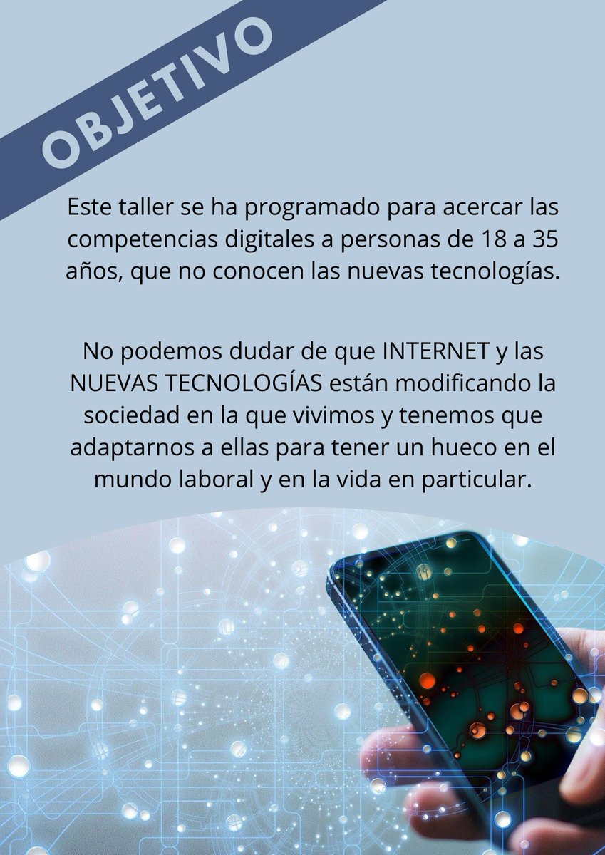 Centro14's tweet photo. Aun te puedes apuntar al taller gratuito de TRANSFORMACIÓN DIGITAL: TALLER DE COMPETENCIAS. 
Del 8 al 29 de noviembre, de 18 a 35 años. 
Inscripciones en nuestra web, https://t.co/tv6JXk4Trr https://t.co/L7s4FTOzS9