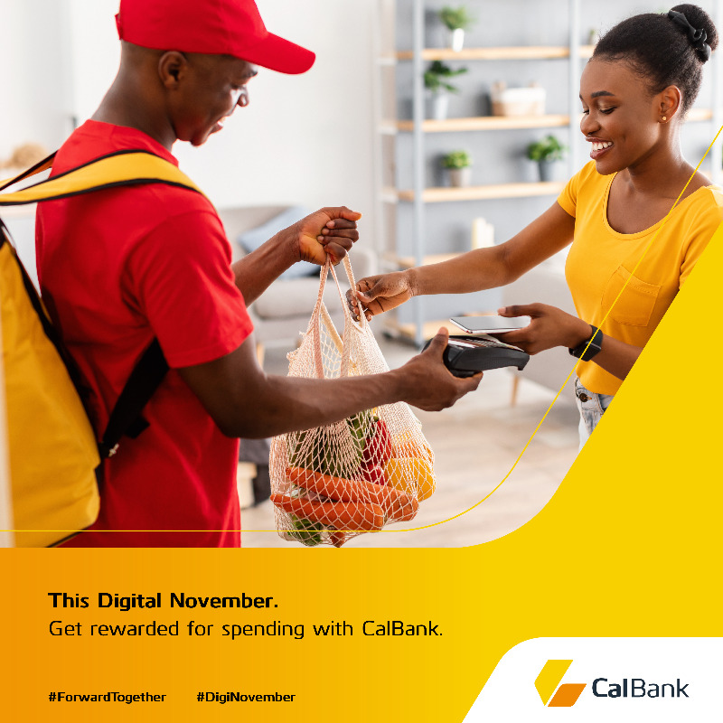 CalBankPLC's tweet photo. Digi November is here!!! CalBank is rewarding its loyal customers this month with loads of amazing prizes ๐๐๐. Simply perform transactions via the CalBank App, gain points and win BIG. #CalBank #ForwardTogether #DigiNovember
Tโs and Cโs Apply.