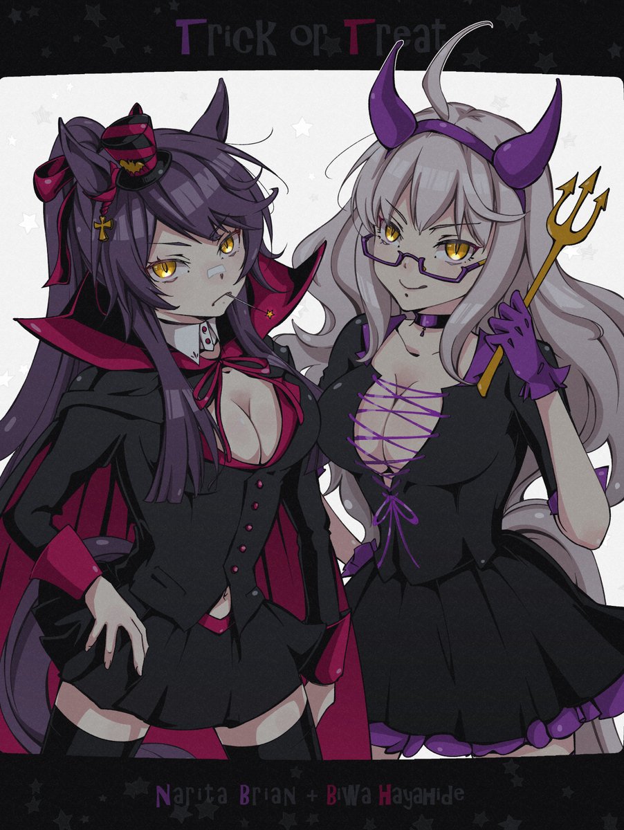 FL_9th's tweet photo. 🎃♰🦇Trick or Treat👻♰🍭
ナリタブライアン＋ビワハヤヒデ
#ウマ娘 https://t.co/RsqFNIDxt4