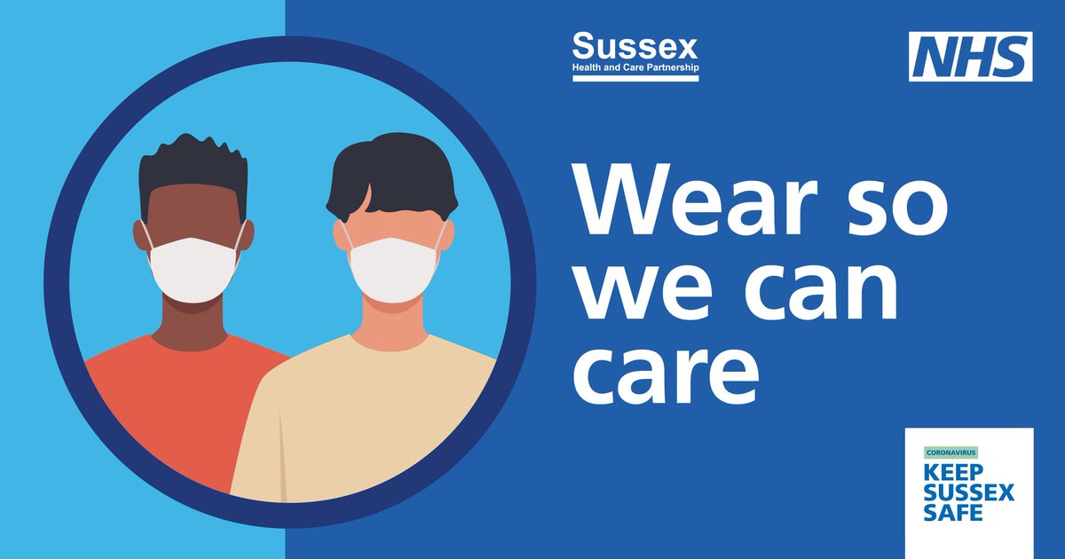 ESHTNHS's tweet image. Please wear a face mask, keep your distance from others and follow any other safety guidance if you are accessing or visiting an NHS or other healthcare site. COVID-19 has not gone away so it's important to do everything we can to #KeepSussexSafe - bit.ly/3BD5CGv