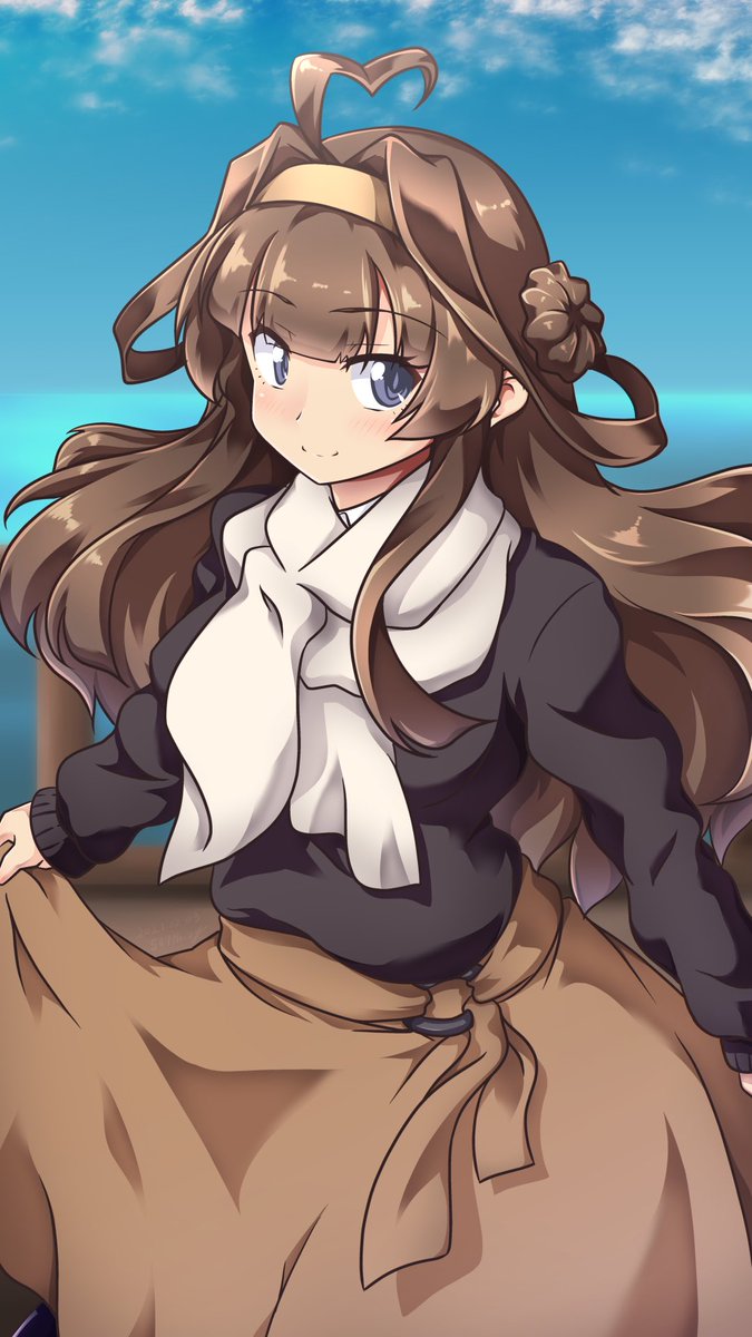 金剛(艦これ) 「過去絵から金剛さんをピックアップ...したらしぐちゃんも付いてきた的な再掲なので」|547th_syのイラスト