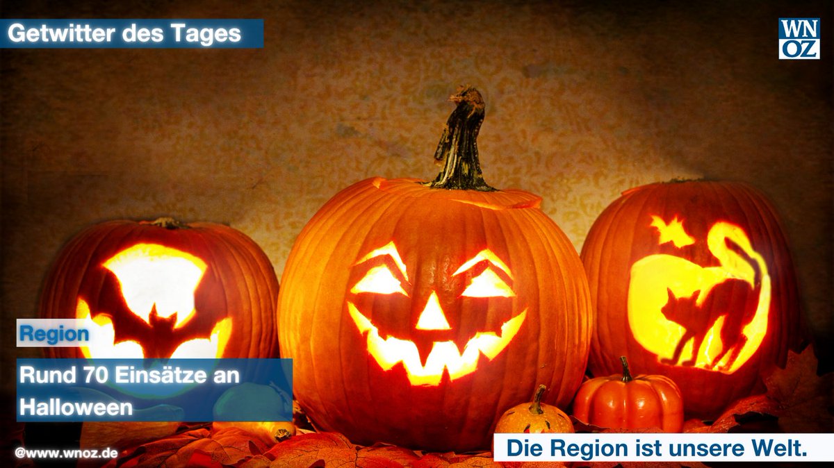 Ruhestörung, Eierwürfe, Streitigkeiten und Körperverletzung - für die Polizei ist an Halloween alles geboten. 👻 #wnoz bit.ly/3GIhw5t