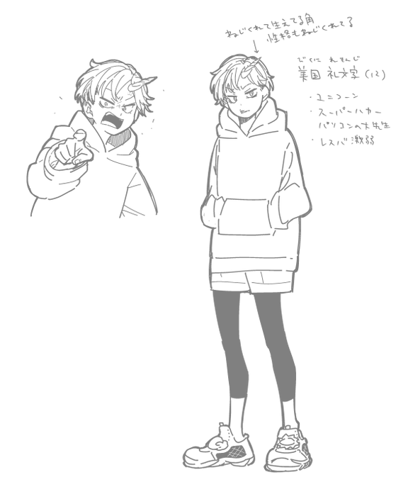 趣味のキャラデザ・ユニコーンショタ美国礼文字(びくに れもんじ)くん12さい 