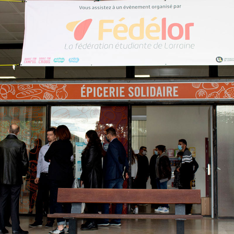 vqueudot's tweet photo. [INITIATIVES ÉTUDIANTES] ❣️🛒Retour sur l'inauguration de l'Agoraé du Campus Lettres et Sciences Humaines à #Nancy ~ouverture en novembre ! #epiceriesolidiaire 
à lire dans #factuel 👉 https://t.co/6OIAu1f60G https://t.co/ErZ129GD8K