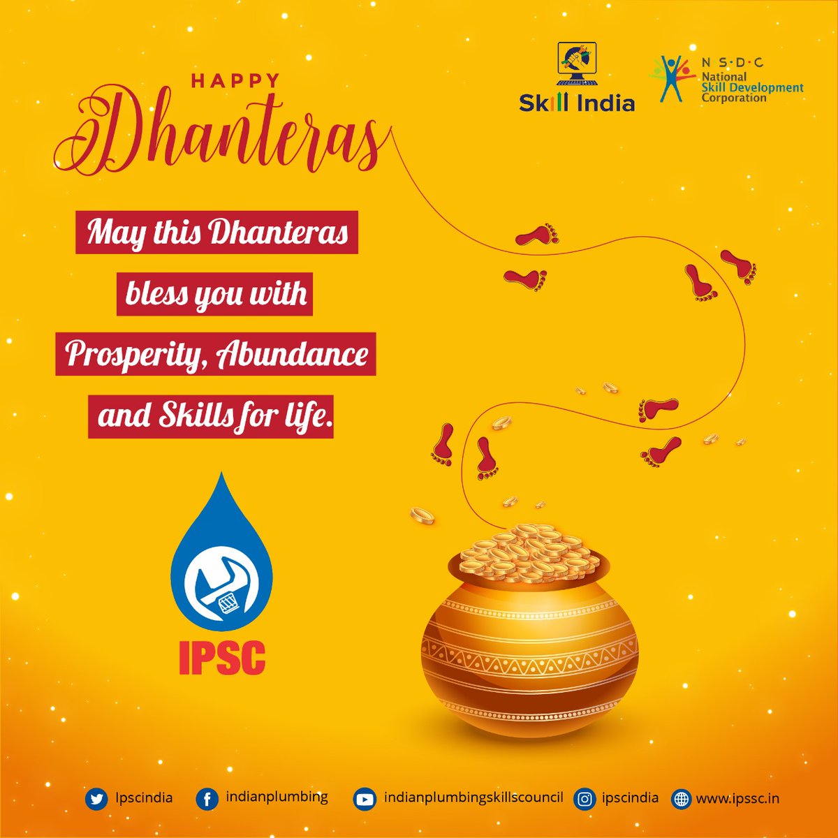 WMPSkillCouncil's tweet image. Here's wishing everybody out there a Happy Dhanteras. May Lord Dhanvantari bless you with health, wealth, and happiness.
#Dhanteras #Dhanteras2020 #Dhanvantari