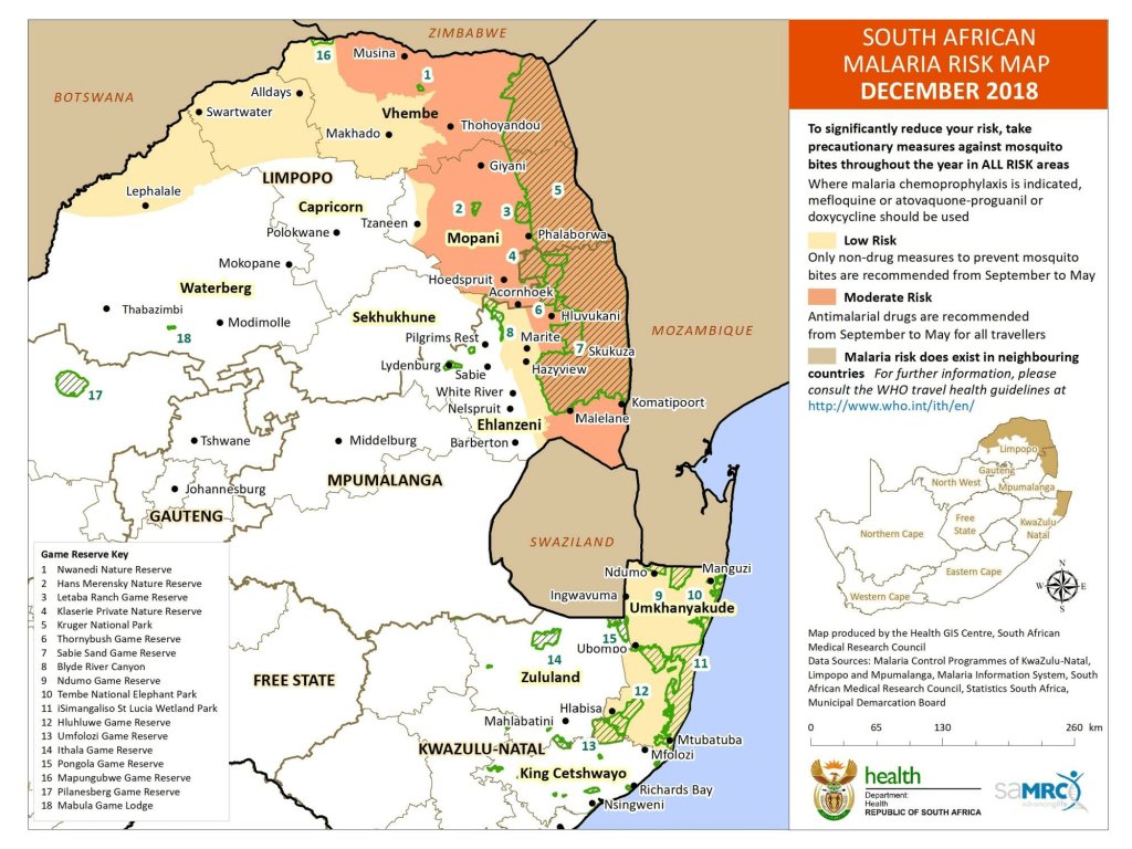 nicd_sa's tweet photo. Prevention is key to beating #malaria. Manage your risk of malaria when travelling by checking the malaria risk in the area you are travelling to &amp; planning accordingly. 
Below is the latest malaria risk map for South Africa, courtesy @HealthZA 
#MalariaFacts 
#SADCMalariaWeek https://t.co/WjrsU5NJYb