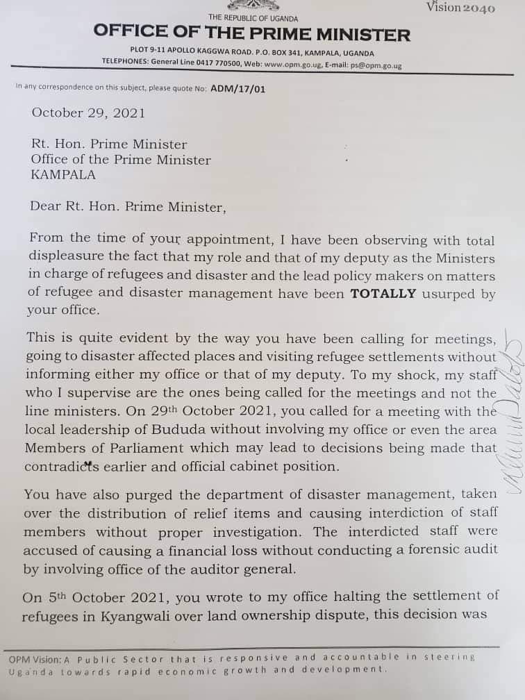 VirginiaPlanM's tweet photo. This letter to the PM, @RobinahNabanja is a true reflection of how these govt mafias feel they are untouchable and so can misuse, &amp; embezzle resources without anyone barking at them. That is why we are "red carding" all these mafias! @redcard_ug https://t.co/tAG63bHN9a