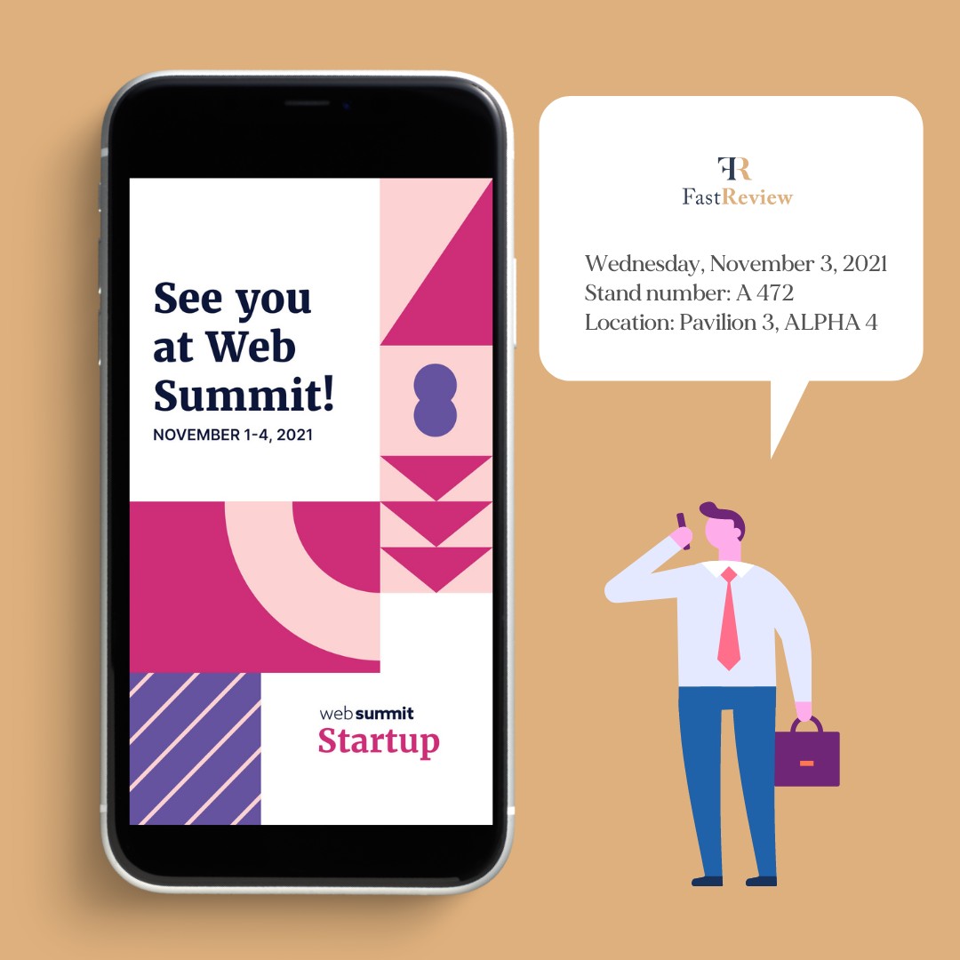 FastReviewPro's tweet photo. We are excited to be a part of the @websummit startup program. 

If you would like to learn more about us, be sure to visit our booth during the event. 

#websummit #lisbon #fastreview https://t.co/DGyQvQVQr7