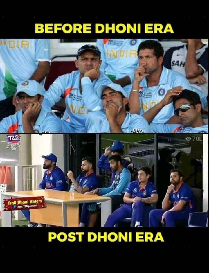 MAkishore17's tweet photo. Before and After #Dhoni Era
#MSDhoni https://t.co/qDd3xb9HT7