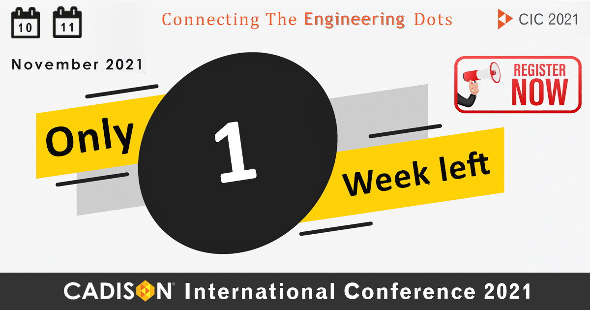 ITandFactory's tweet photo. 📢📢 Nur noch 1 Woche bis zur CIC 2021!

Melden Sie sich jetzt an: https://t.co/VDXuoZgymC

#VirtualEvent #Conference #engineeringdesign #processengineering #bim #caddesign #3dmodeling #digitaltransformation #innovation https://t.co/h9Y6D25XPT