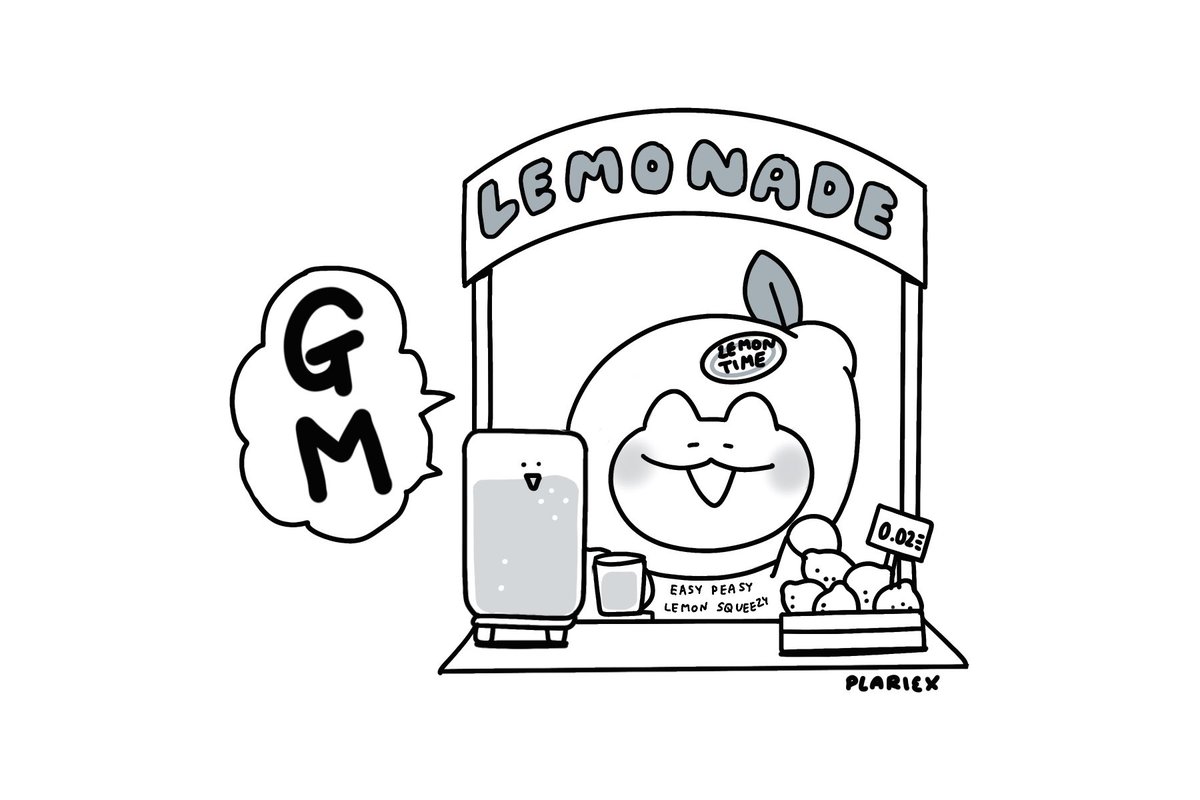 ขึ้นซีรีส์ GM (รูป Good Morning) ใหม่แล้ว วาดจนกว่าจะหมดมุก 😆
🍋 น้องมะนาวขายน้ำมะนาว 