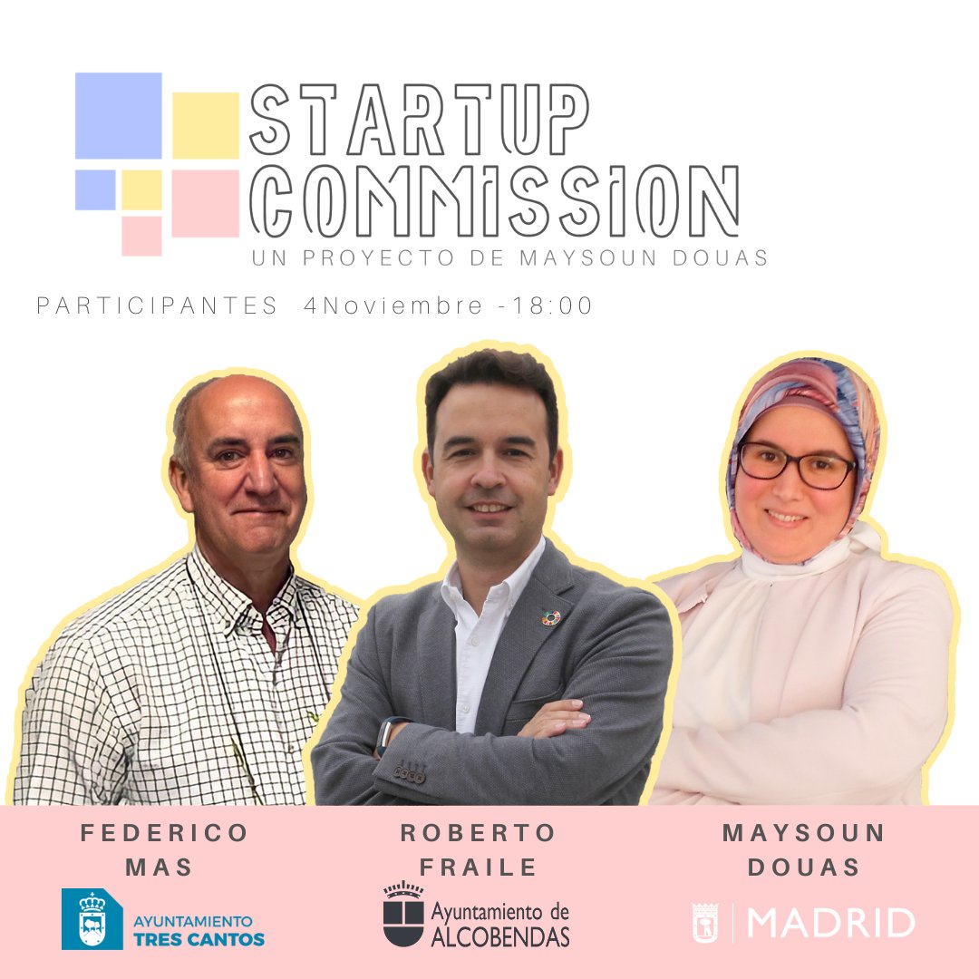 StartUpCommi_'s tweet photo. 🗓️ Este jueves a las 18:00 tenemos un nuevo encuentro en StartUp Commission.

Para este demoday contamos con @FedericoMasP, @RobertoFraile_ y @MaysounDouas como representantes públicos. Deseando escuchar su feedback a las startups.

👉 No te lo pierdas: https://t.co/VICnpytGD9 https://t.co/u3dIgzUaox