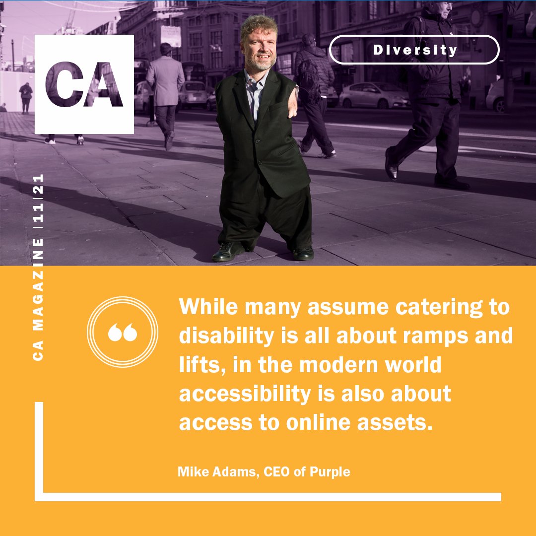 Purple reign 💜

Mike Adams, CEO of Purple shares with CA Magazine his mission to change the disability conversation from disadvantage and inequality to one about potential and value.

👉 Read now: fal.cn/3juHU

#PurpleTuesday #PurplePound #Disability #PT2021