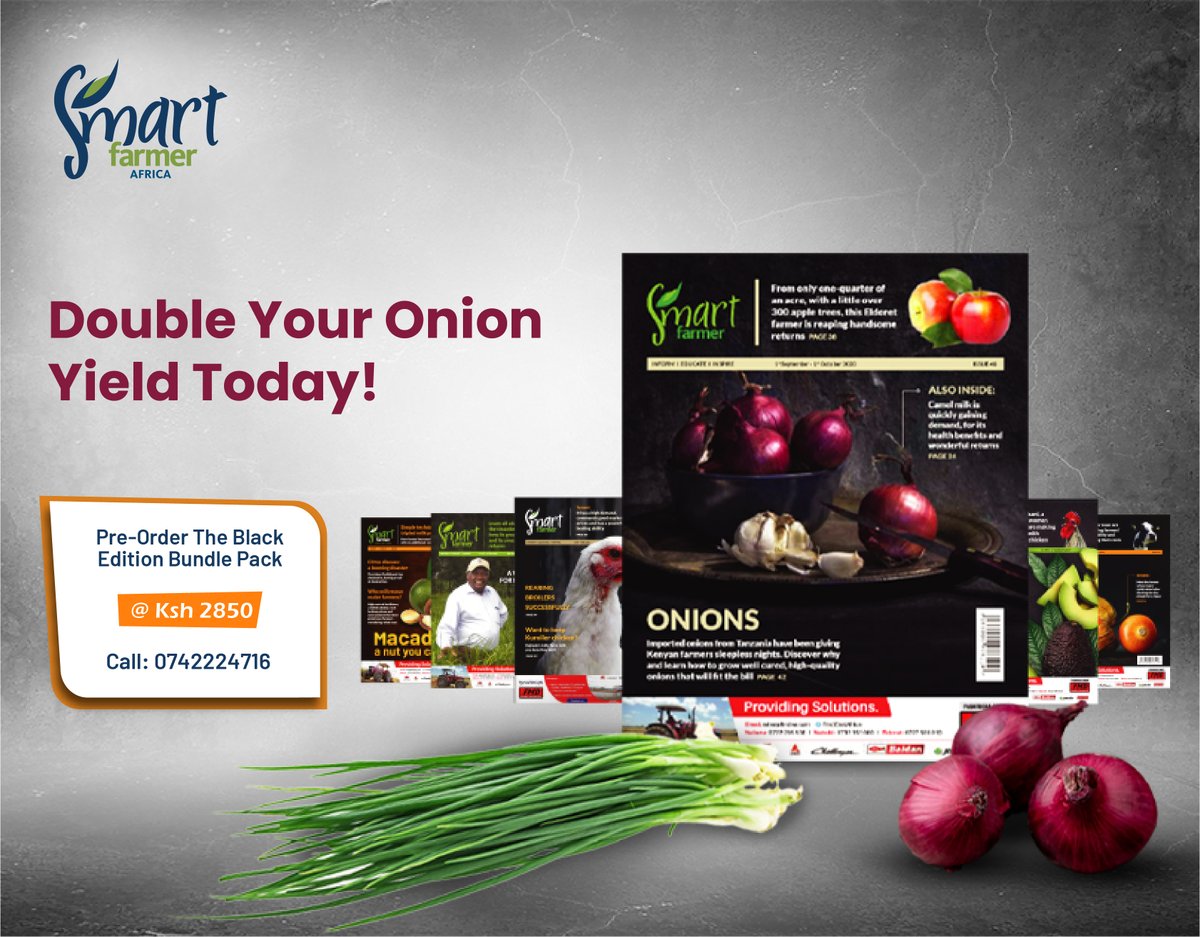 On 46th Edition we show you the step by step process of growing well-cured onions that fit the bill, pre-order the Black edition and find out more. #Blackedition #smartfarmer |#ukulimasioushamba #oniondoctor