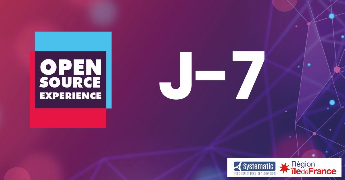 🚨 𝐉-𝟕 On se voit dans une semaine !🎉 📌Rendez-vous, mardi 9 novembre dès 9h, pour la 1ère édition de #OSXP2021, le RDV de la communauté #OpenSource, au Palais des Congrès de Paris ! ✅Demandez votre badge gratuit : bit.ly/badgegratuit_O… @Pole_Systematic @iledefrance #devops