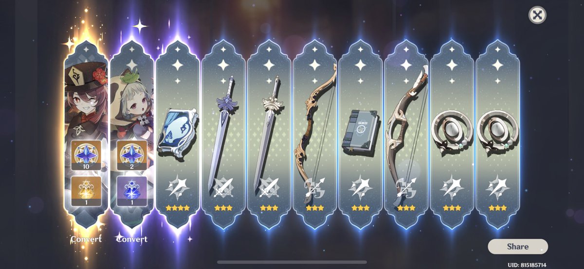 robertdebarbo's tweet photo. I got staff of Homa and C1 Hu tao!! This is insane! 😍 #genshinimpact #HuTao https://t.co/wrV6CasOhO