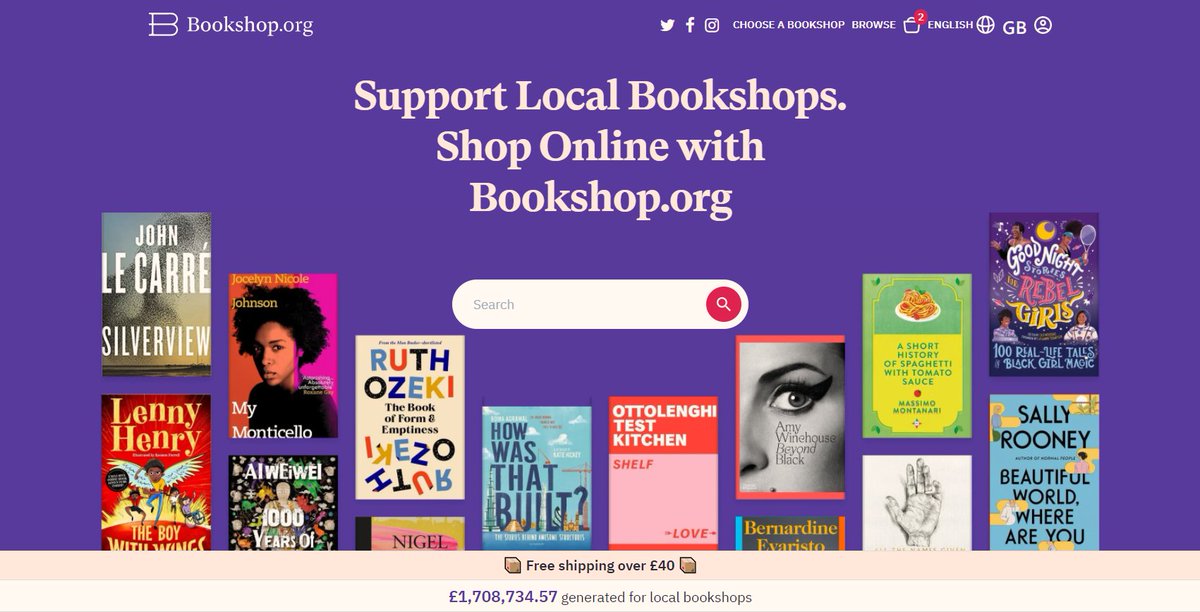 Nothing says happy birthday like a brand new home page! Looking gorgeous @bookshop_org_UK #ChooseIndieLinks