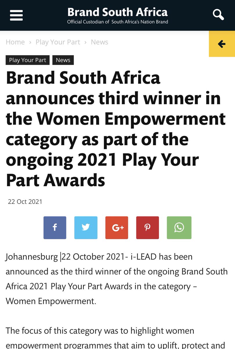 ILeadSelfDefens's tweet photo. i-LEAD Self Defense has been announced as the winner of the Brand South Africa 2021 Play Your Part Awards for the category – Women Empowerment!

Thank you @Brand_SA &amp; @PlayYourPartSA! 🧡

https://t.co/24BxABjISf 💃🏻

#ViolencePrevention
#ILeadSelfDefense https://t.co/hrpyVznKdf