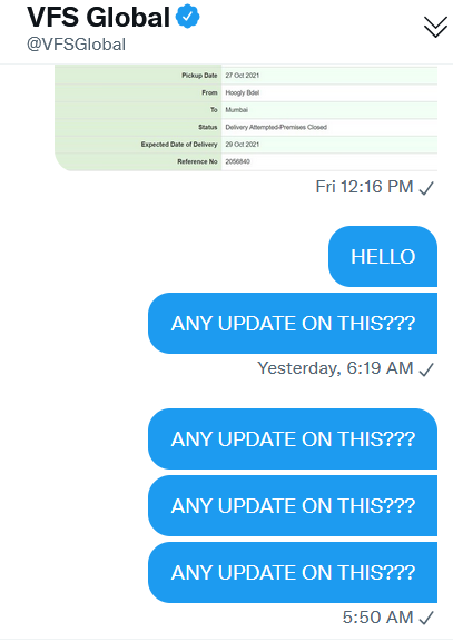 jhjani's tweet photo. @CitImmCanada Pls see the screenshot. VFS isn't responding to tweets at all. Paid premium service and no tracking. They are looting and plundering customers 
@vfsglobalcare @VFSGlobal https://t.co/FxLHPjH9Sl